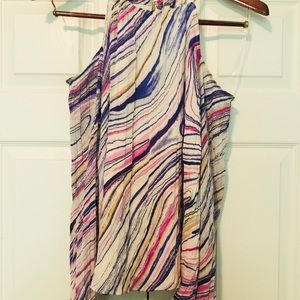 Thalia Sodi Chain-Strap-Cold-Shoulder Top